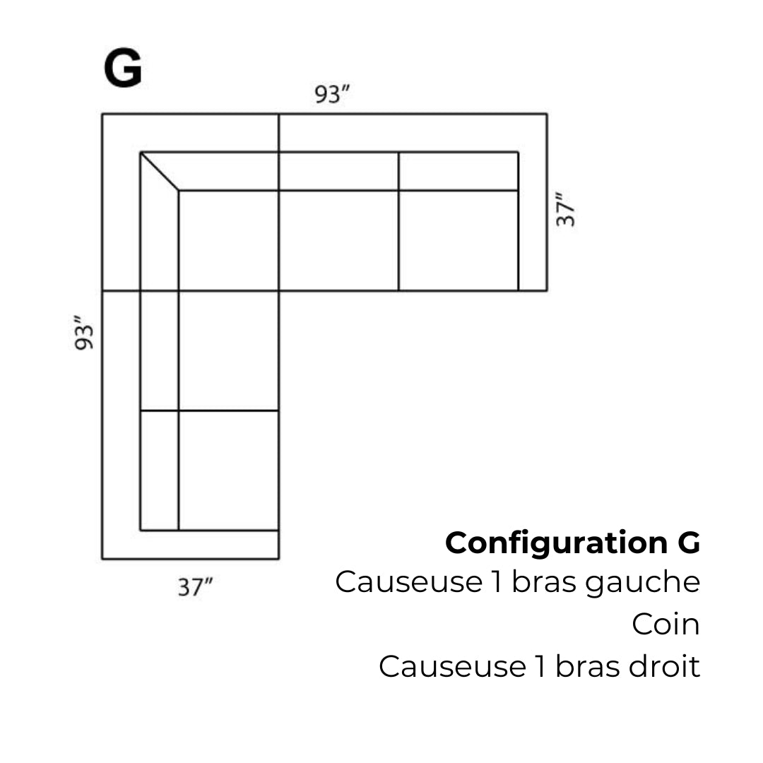 Sectionnel modulaire Margot