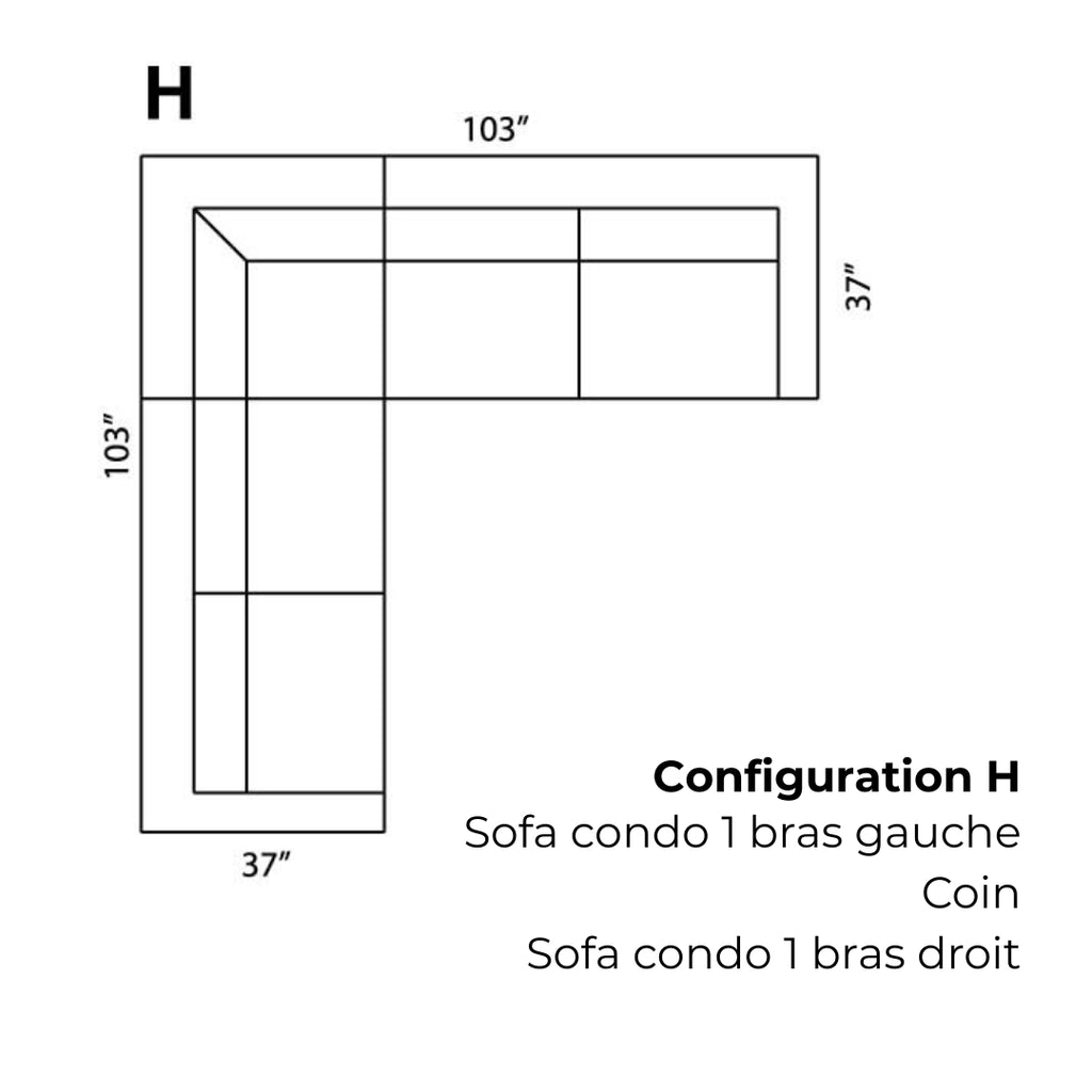 Sectionnel modulaire Margot