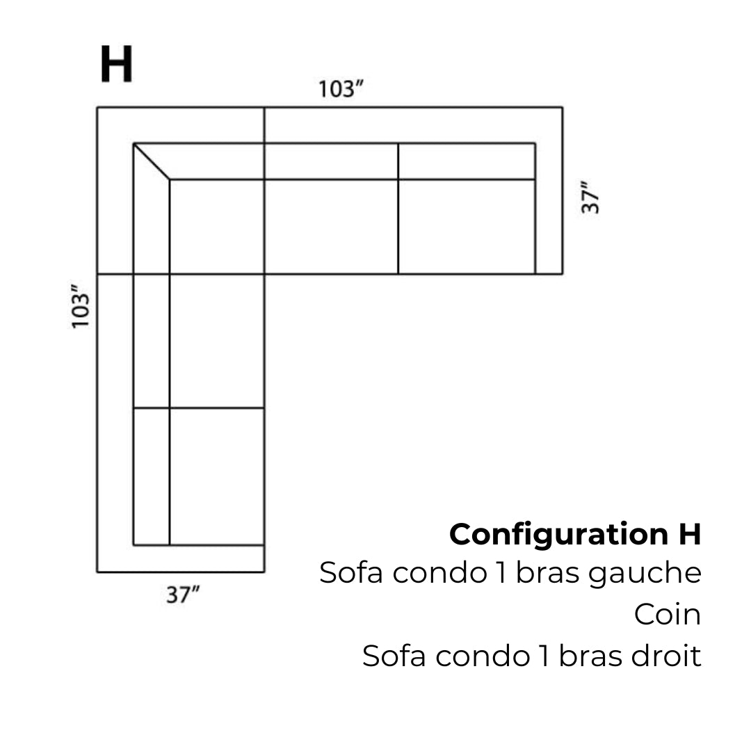 Sectionnel modulaire Margot