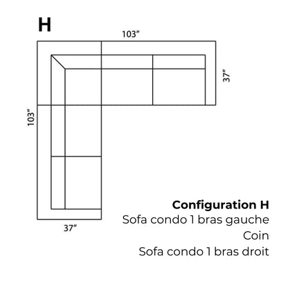 Sectionnel modulaire Margot