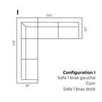 Sectionnel modulaire Margot