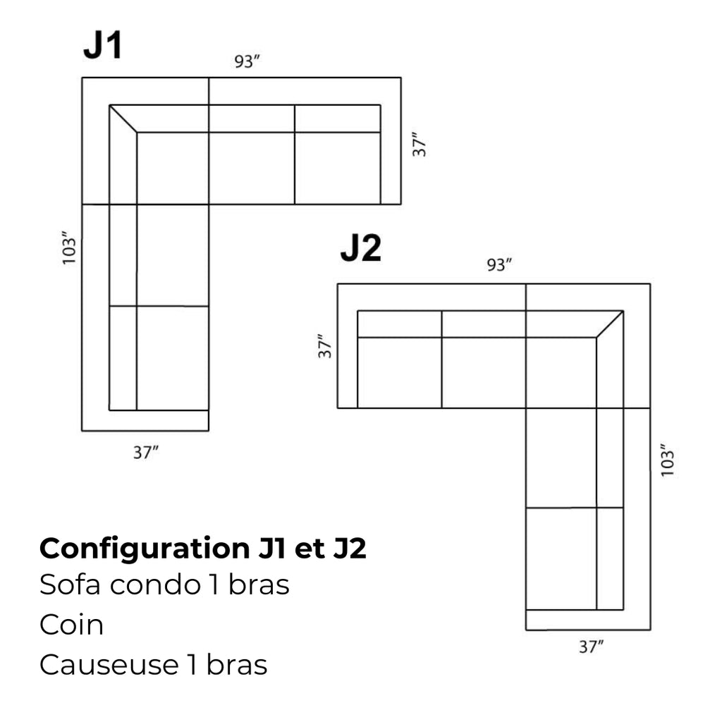 Sectionnel modulaire Margot
