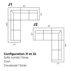 Sectionnel modulaire Margot