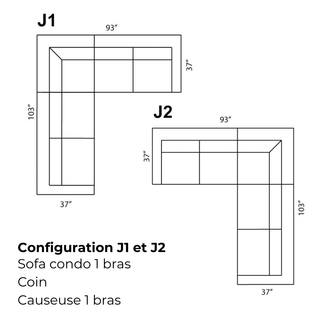 Sectionnel modulaire Margot