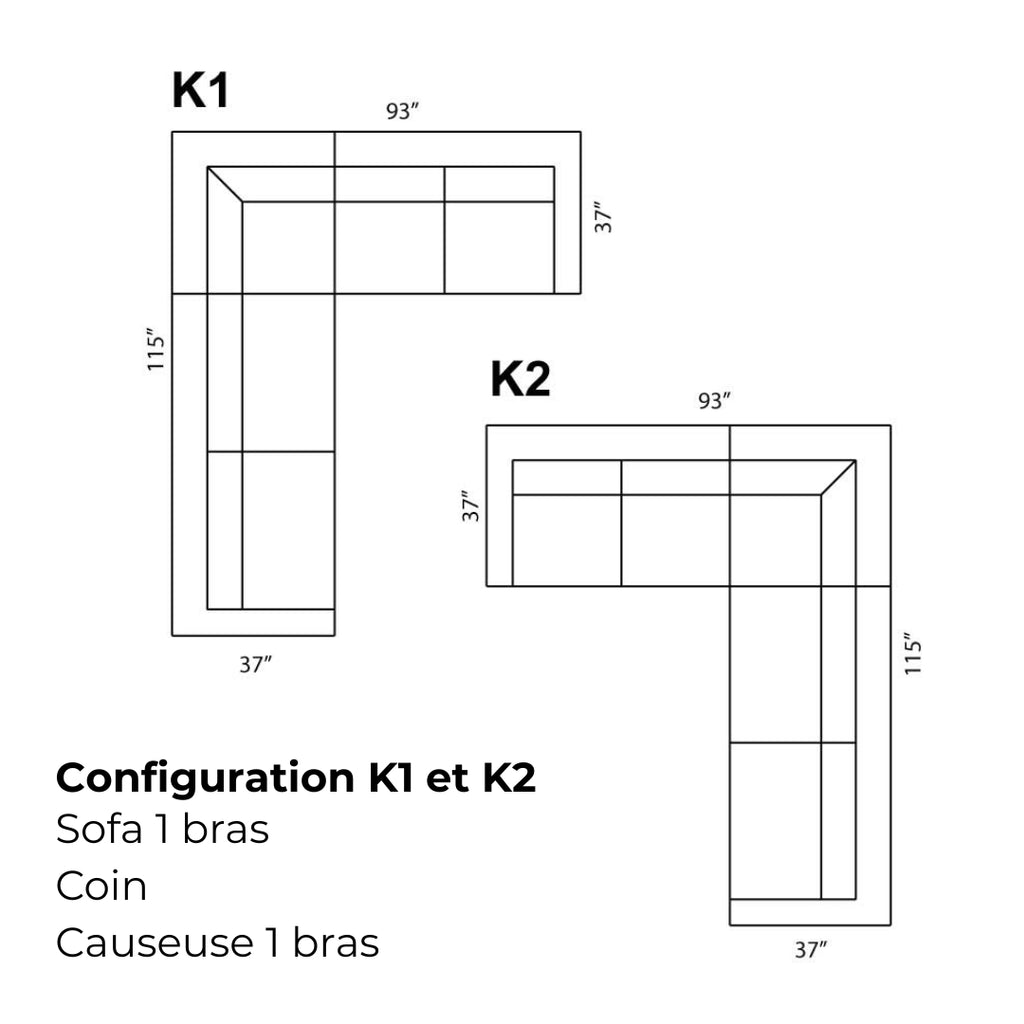 Sectionnel modulaire Margot