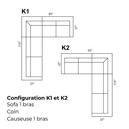 Sectionnel modulaire Margot