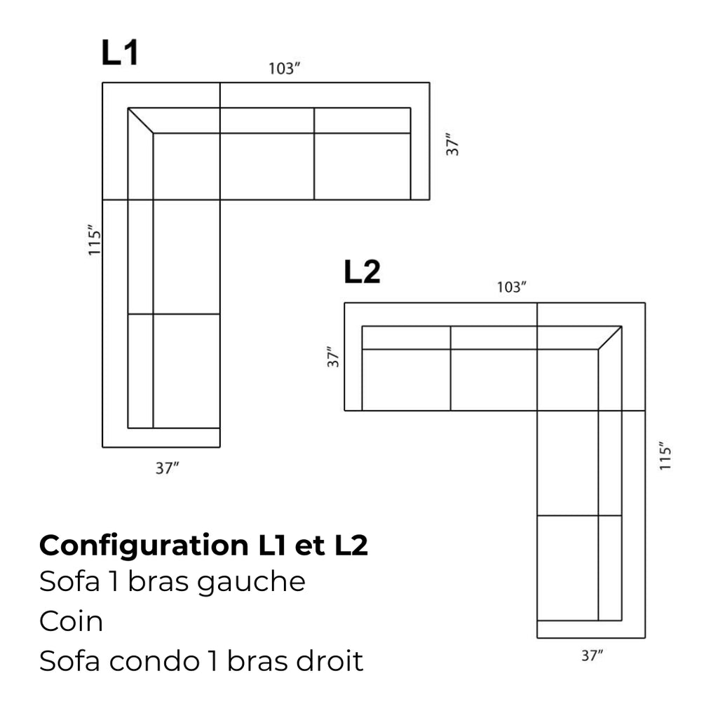 Sectionnel modulaire Margot