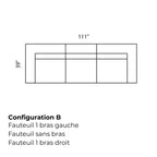 Sectionnel modulaire Hubert