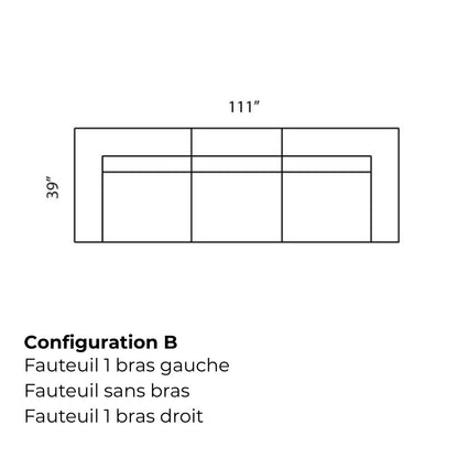 Sectionnel modulaire Hubert