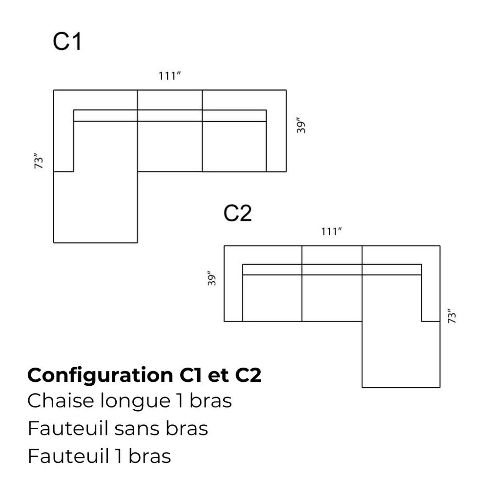 Sectionnel modulaire Hubert