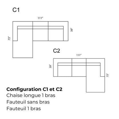 Sectionnel modulaire Hubert