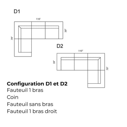 Sectionnel modulaire Hubert