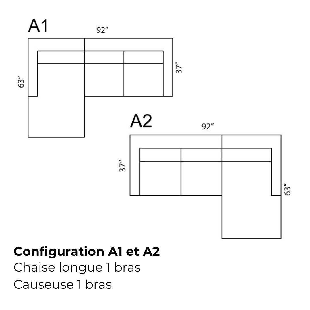 Sectionnel modulaire Margot