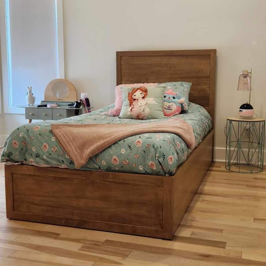 Lit Portneuf avec tête en bois