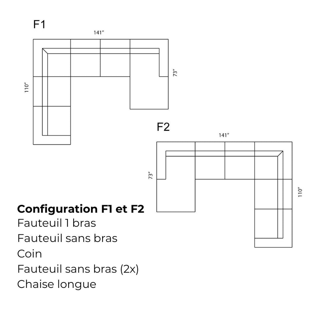 Sectionnel modulaire Hubert