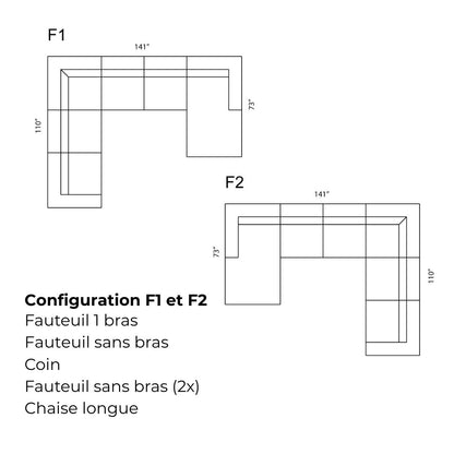 Sectionnel modulaire Hubert