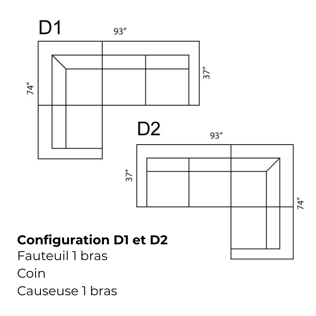 Sectionnel modulaire Margot