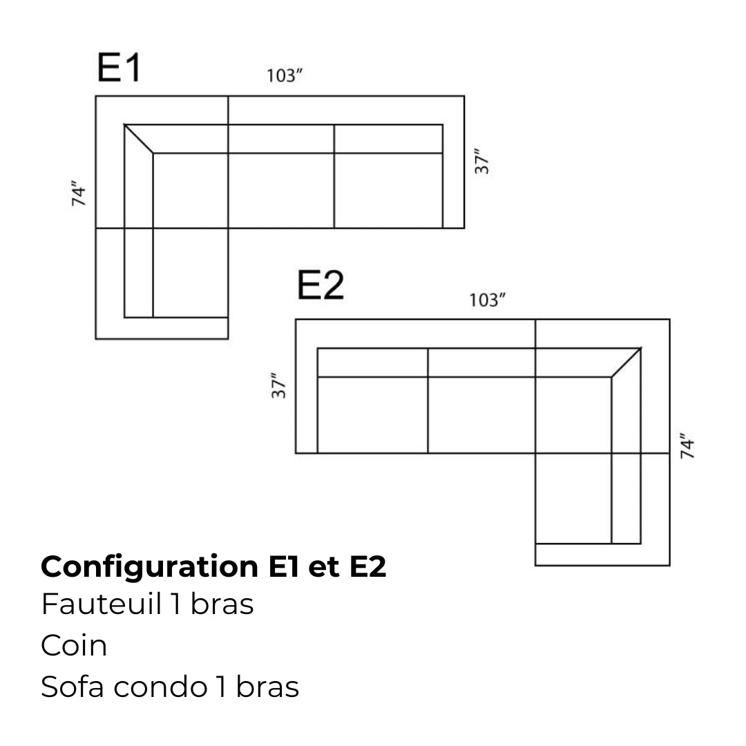 Sectionnel modulaire Margot