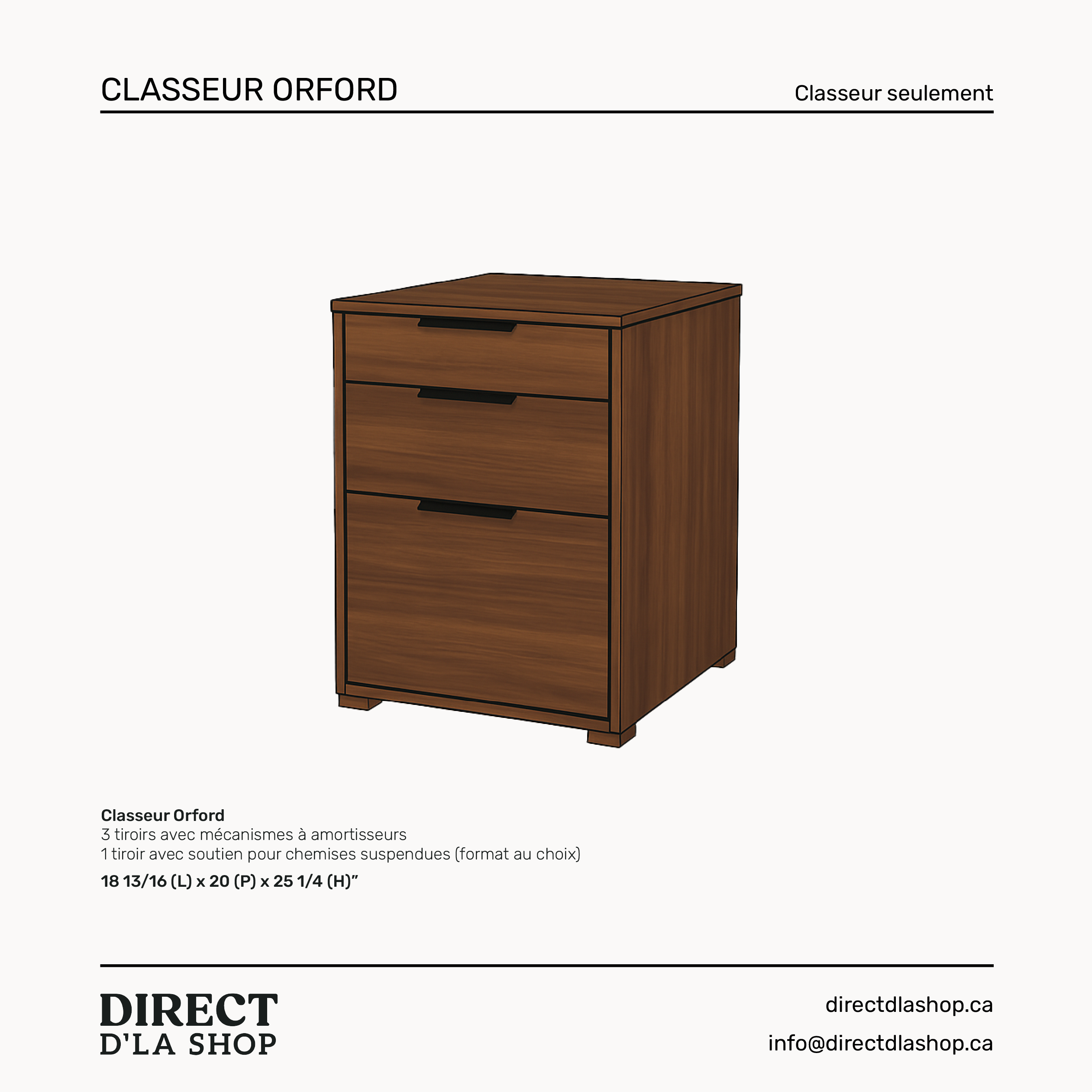 Classeur à trois tiroirs Orford