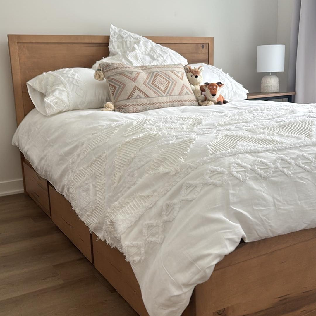 Lit Portneuf avec tête en bois