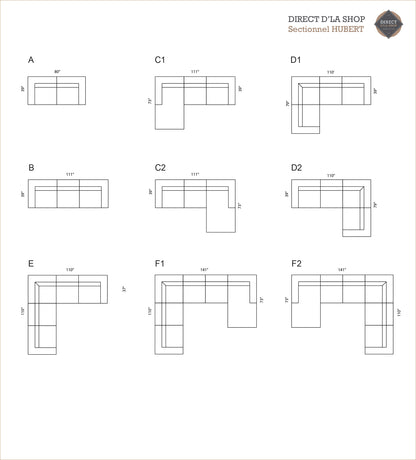 Sectionnel modulaire Hubert