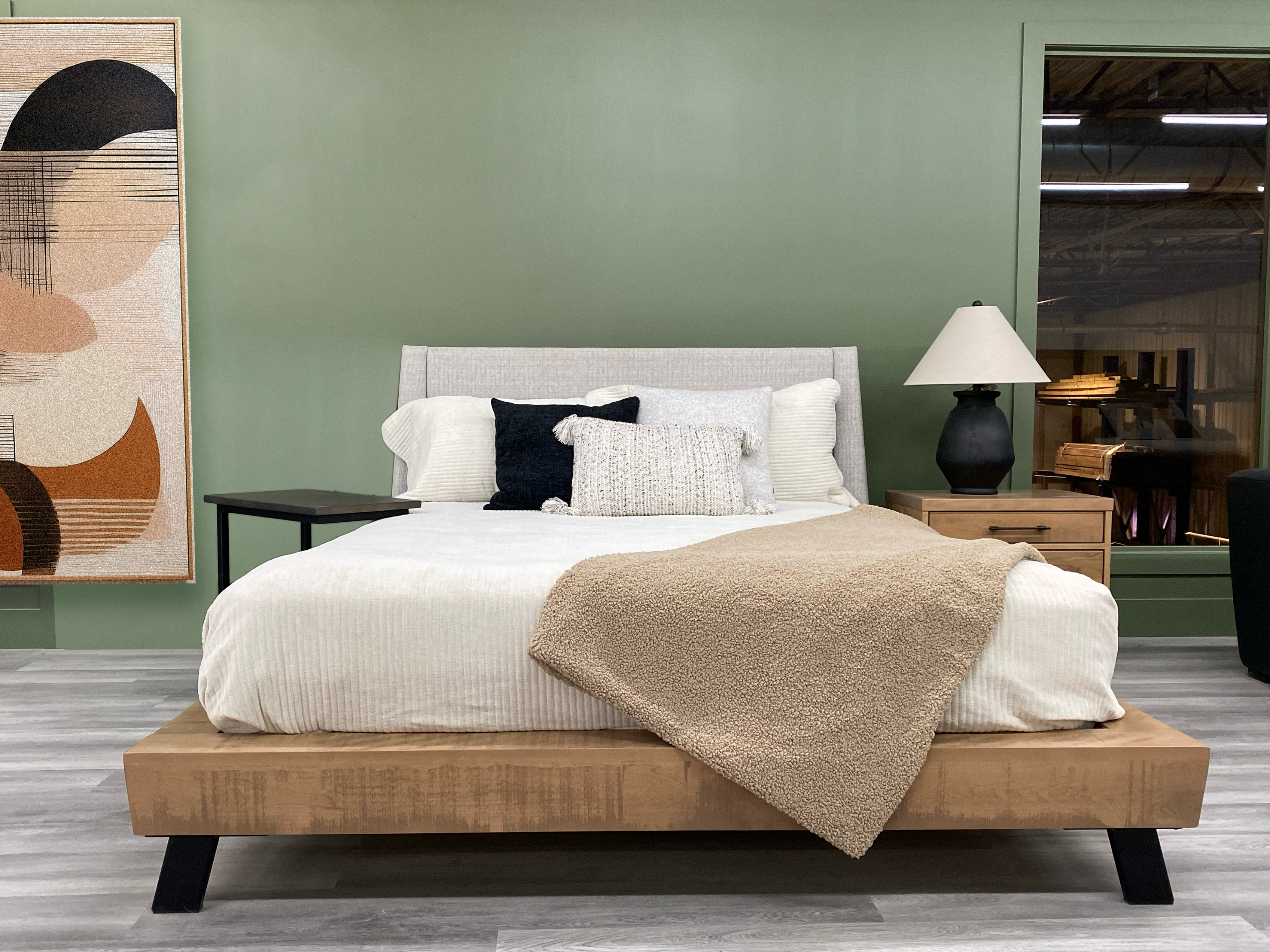 Lit Magog à tête rembourée