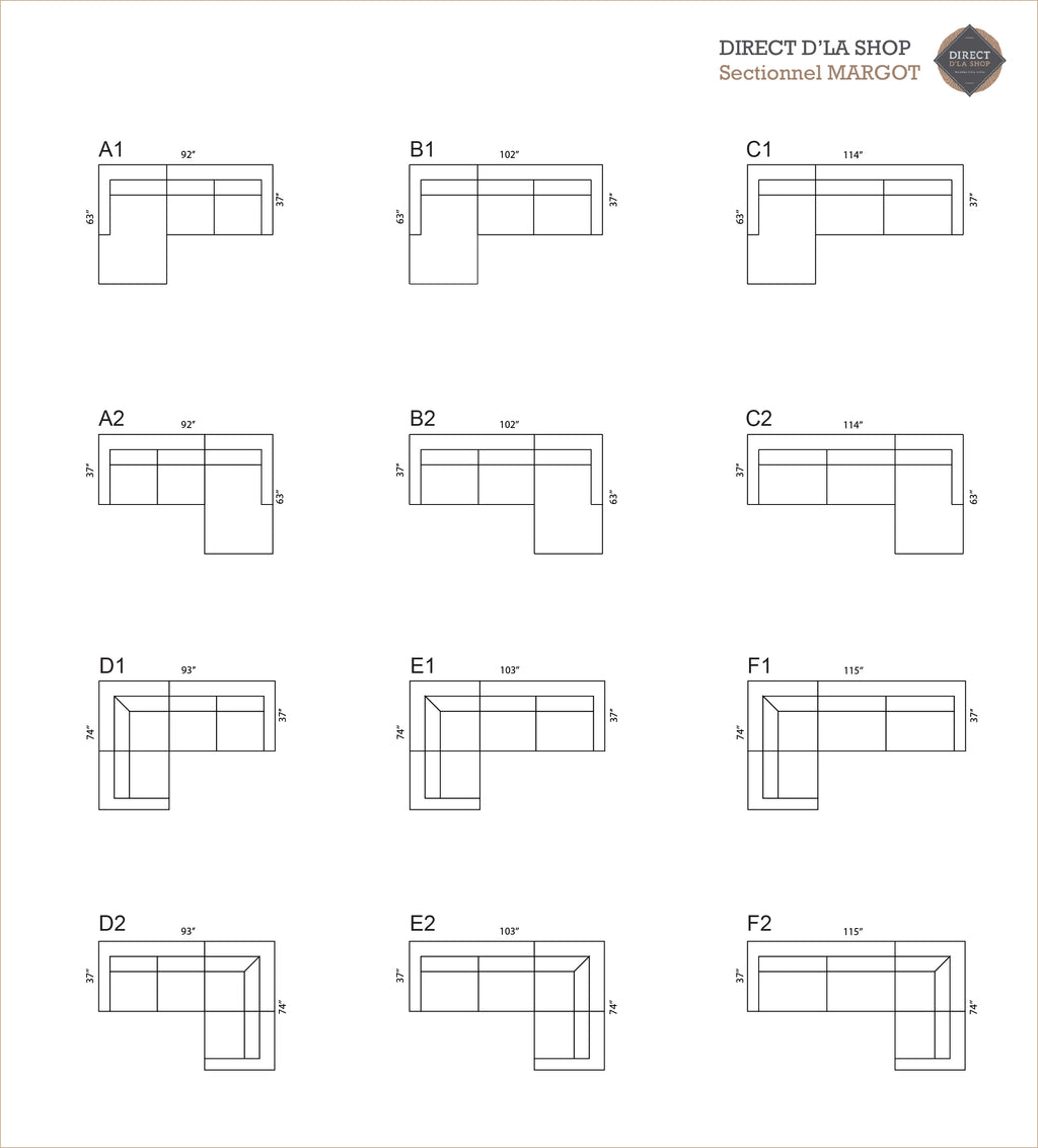 Sectionnel modulaire Margot