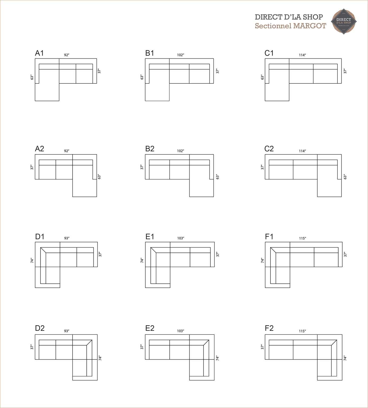 Sectionnel modulaire Margot