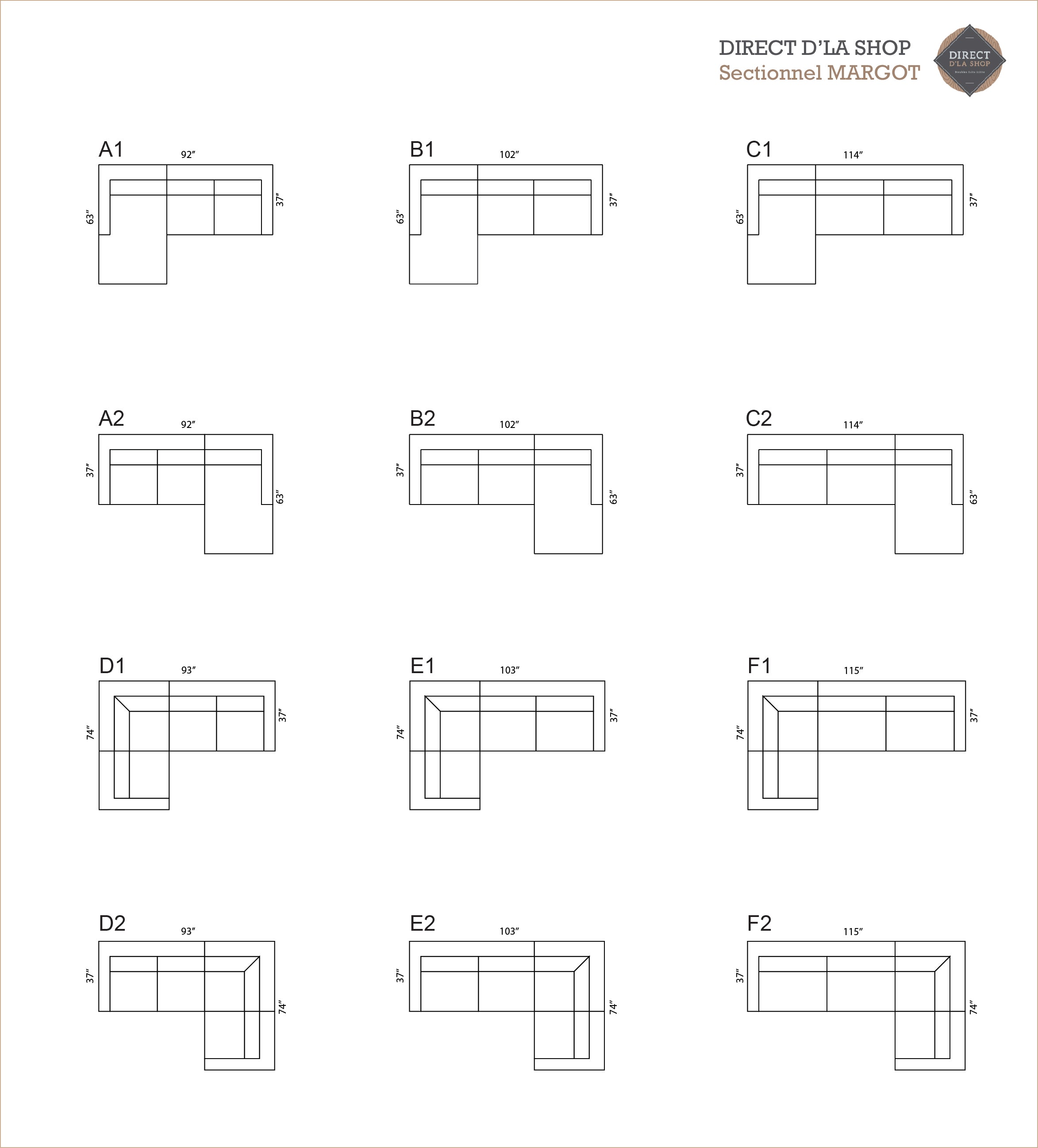 Sectionnel modulaire Margot