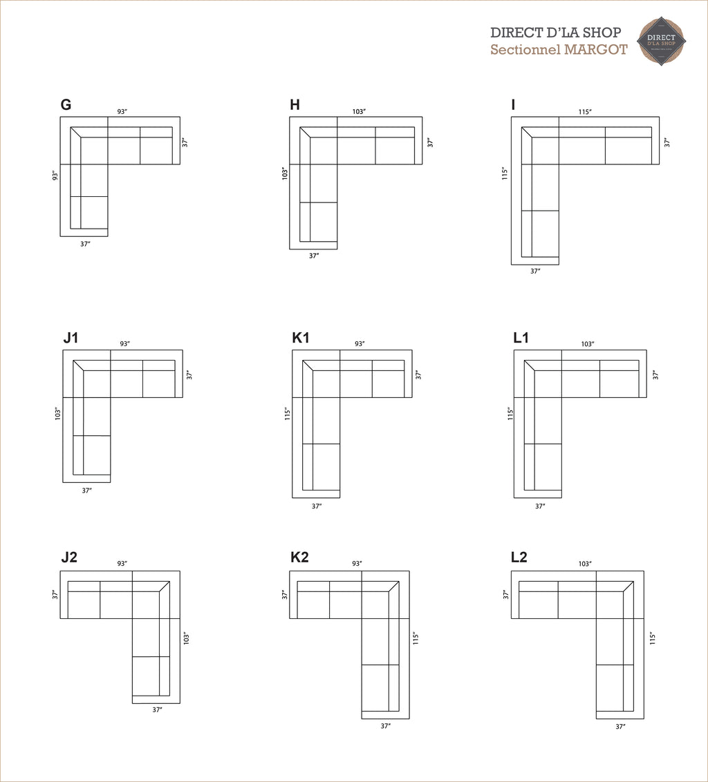 Sectionnel modulaire Margot