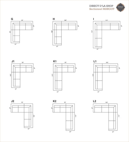 Sectionnel modulaire Margot