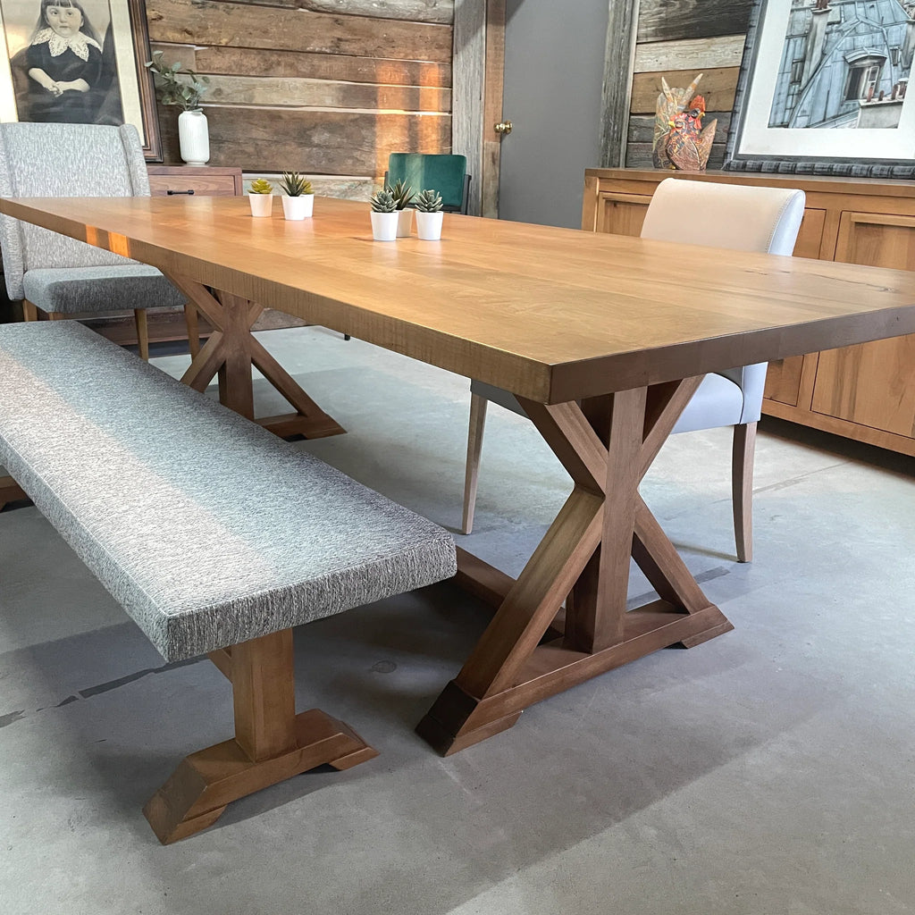 Table et banc collection Acton Vale en érable massif style Farmhouse