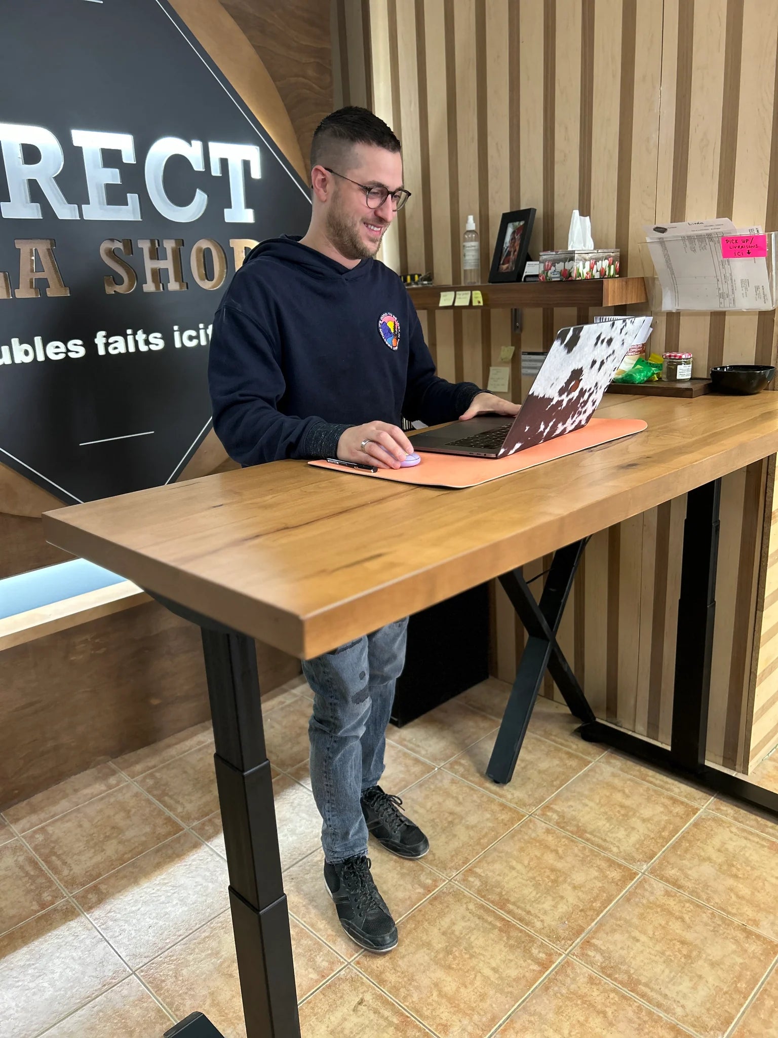 Bureau de travail ajustable Asbestos