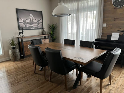 Ensemble complet Direct D'la Shop en érable massif fini brut pour un décor rustique moderne