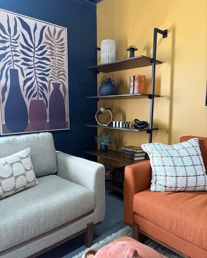 Étagère de rangement en érable massif et acier