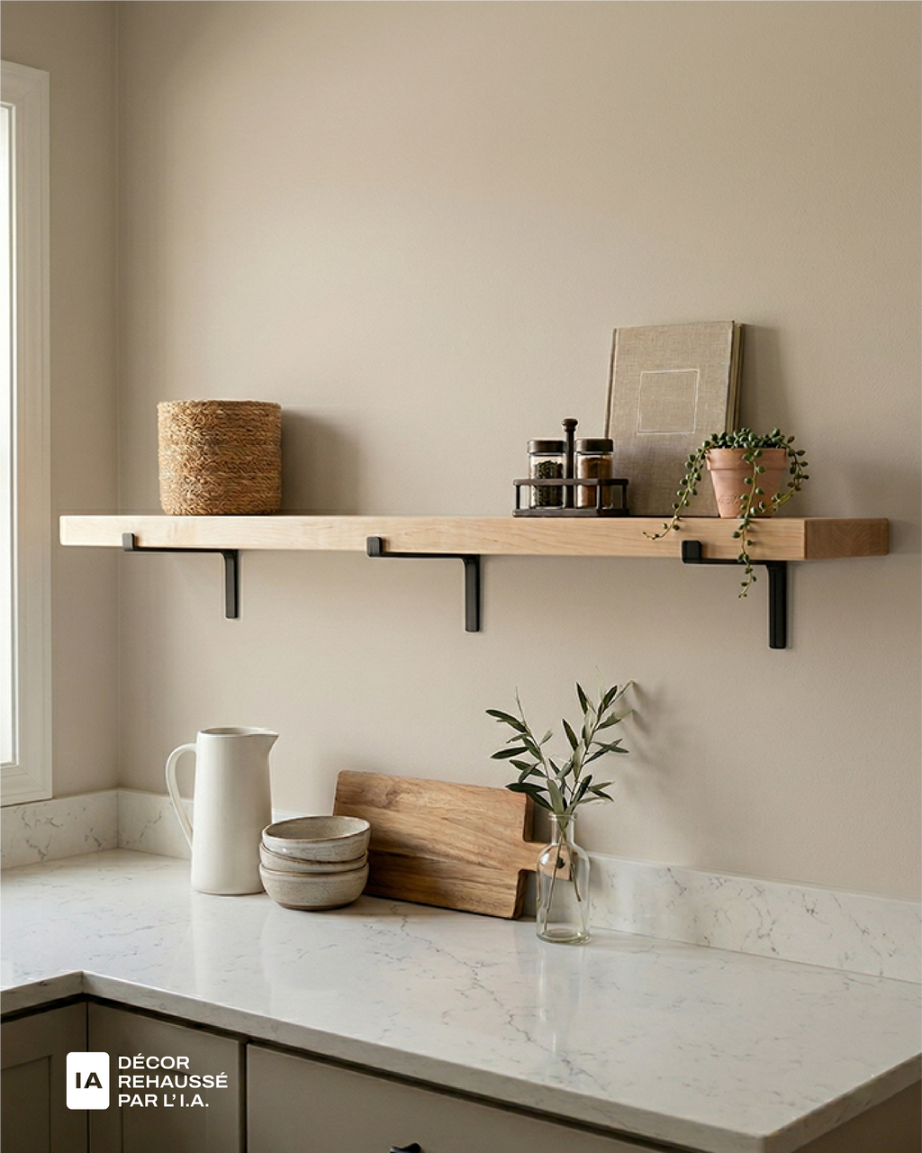 Tablette en bois massif