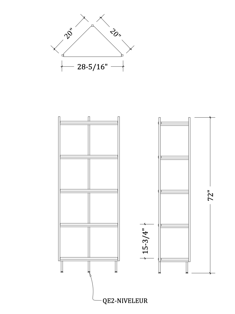 Étagère de coin Sutton
