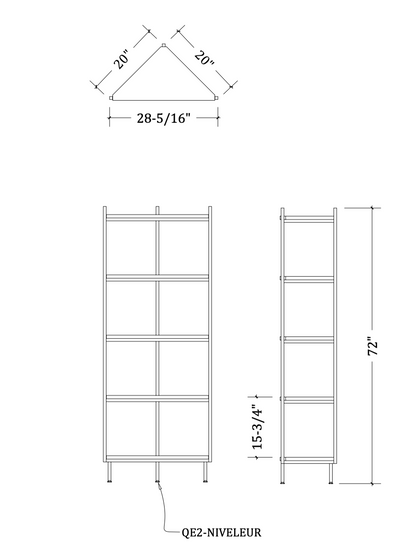 Étagère de coin Sutton